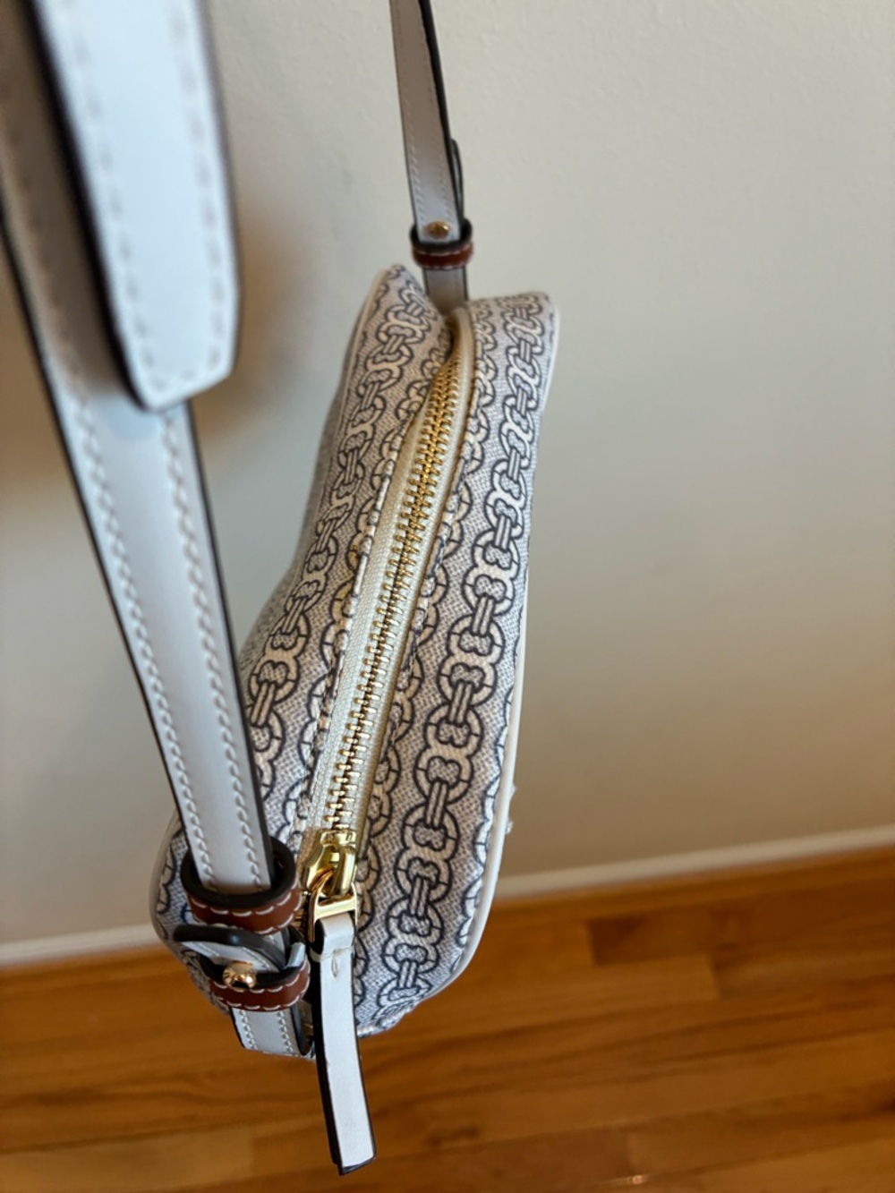 Rare Tory Burch Gemini Link Canvas Daisy Appliqué Crossbody bag - Picture 2 of 7